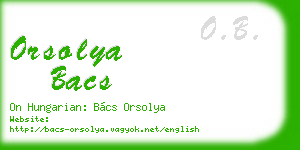 orsolya bacs business card